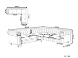 Chesterfield stūra dīvāns 521303