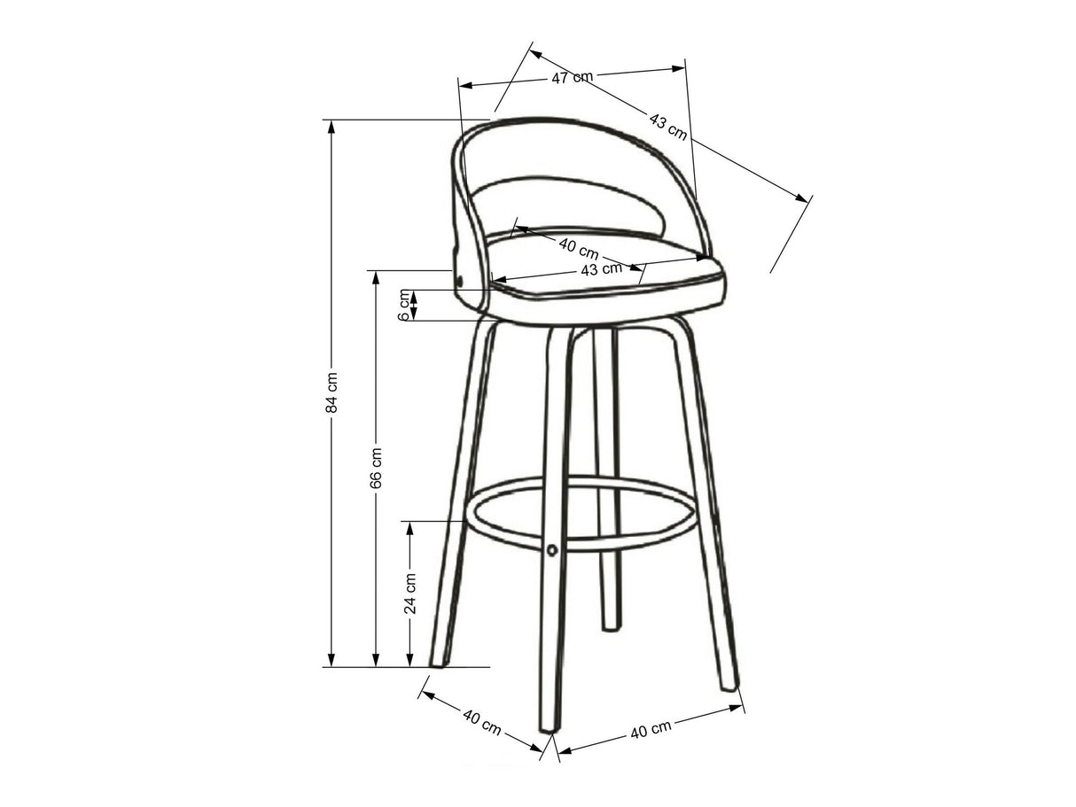 Zemais bāra krēsls 533627
