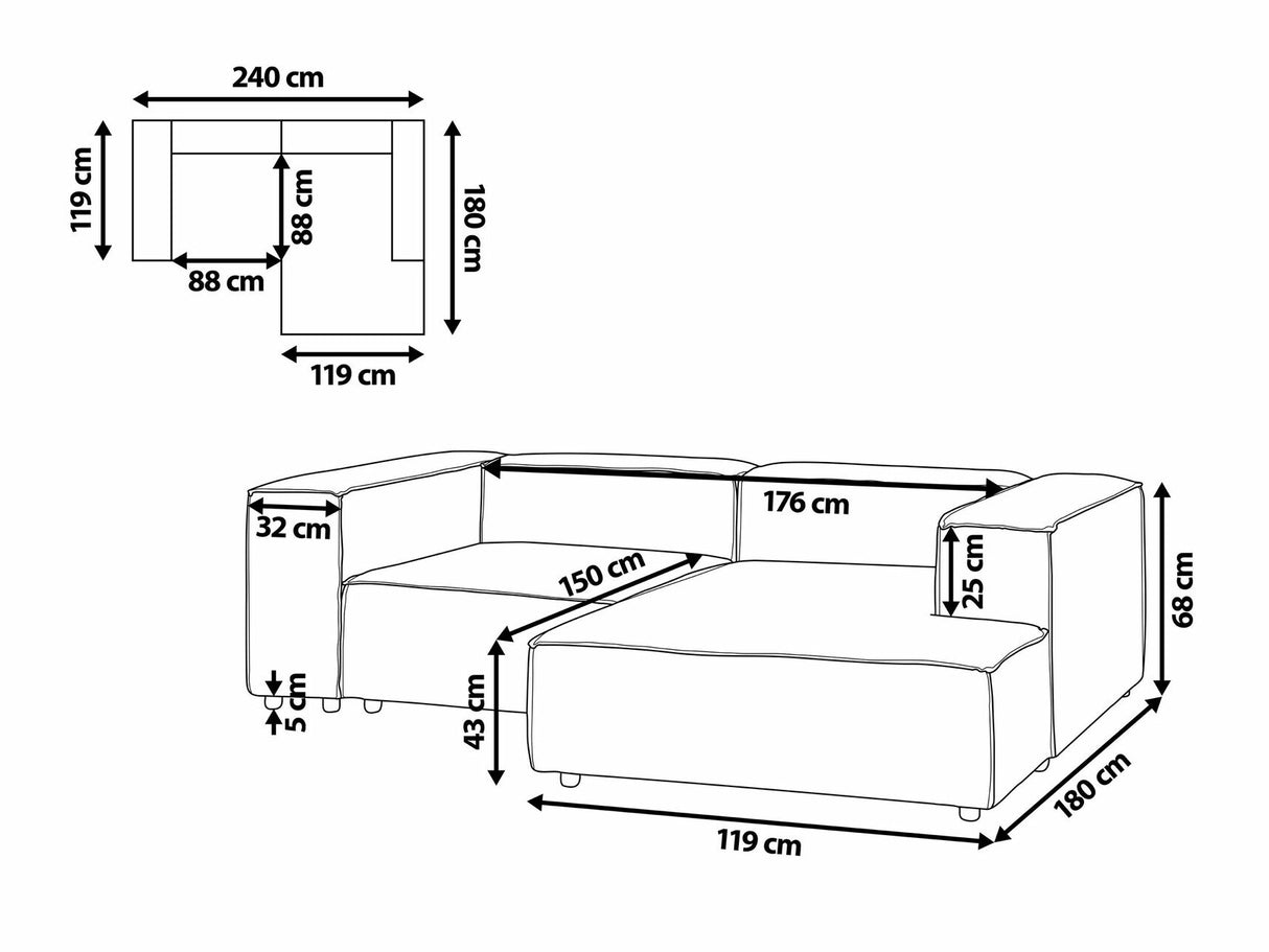 Moduļu stūra dīvāns 534803