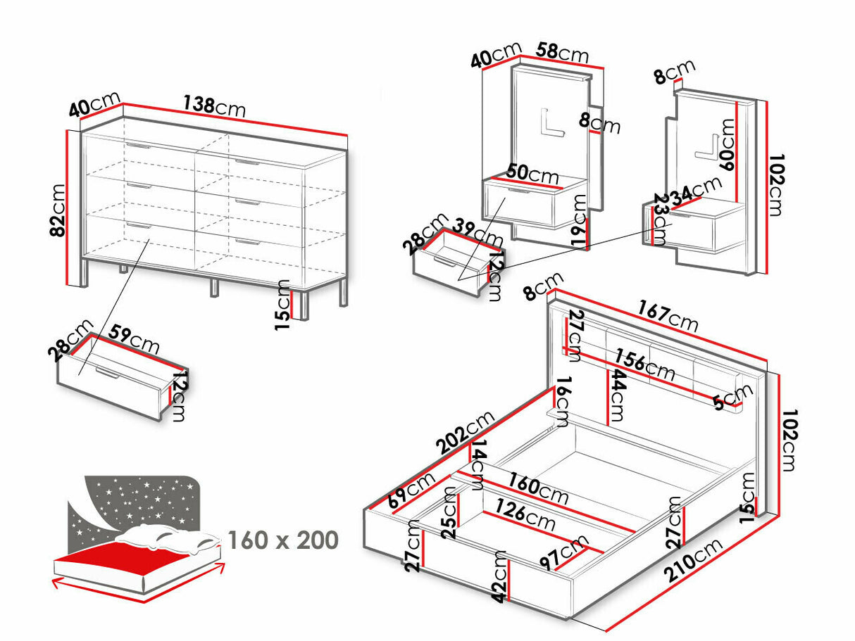 Guļamistabas komplekts 516196