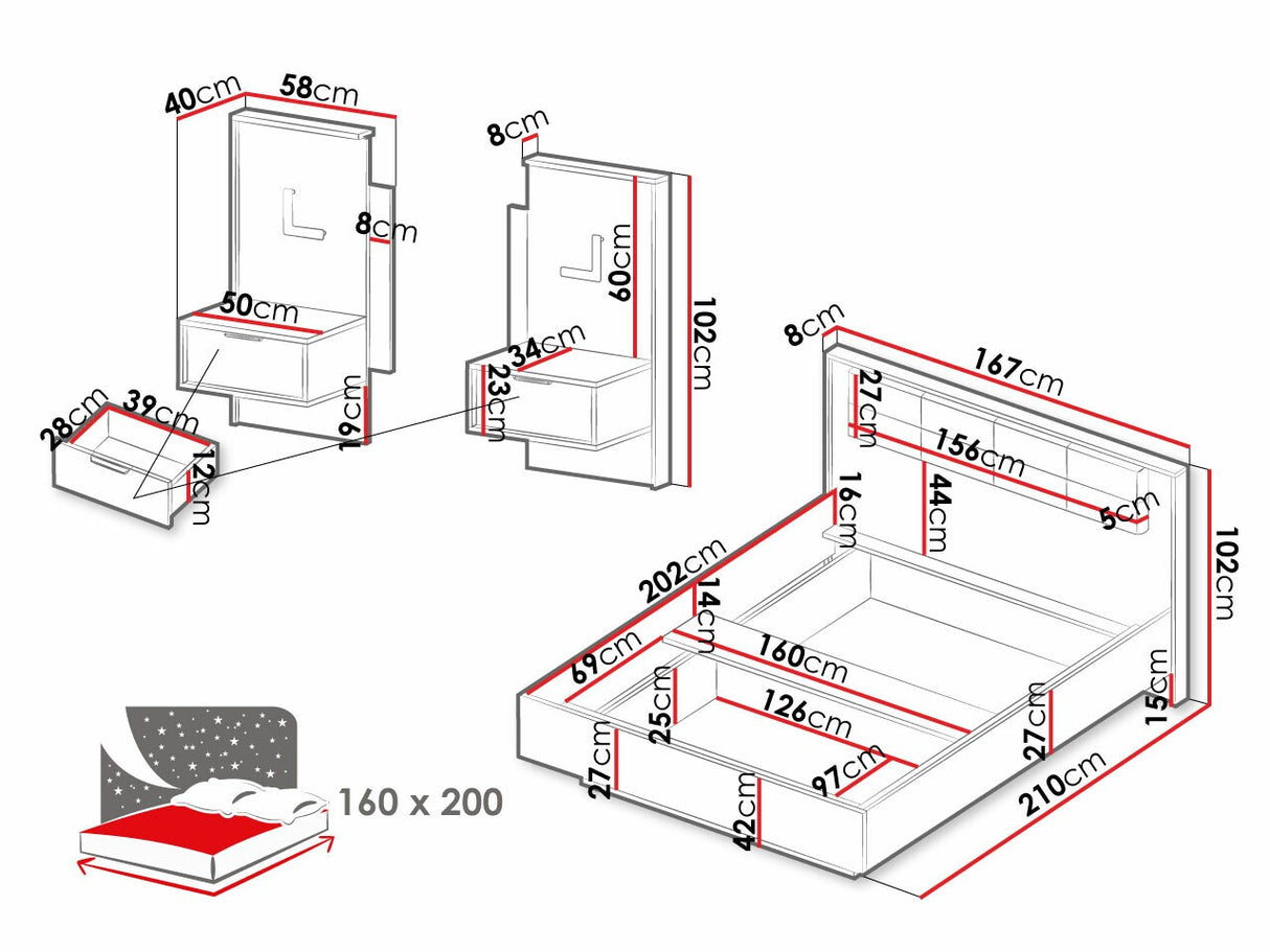 Guļamistabas komplekts 570439