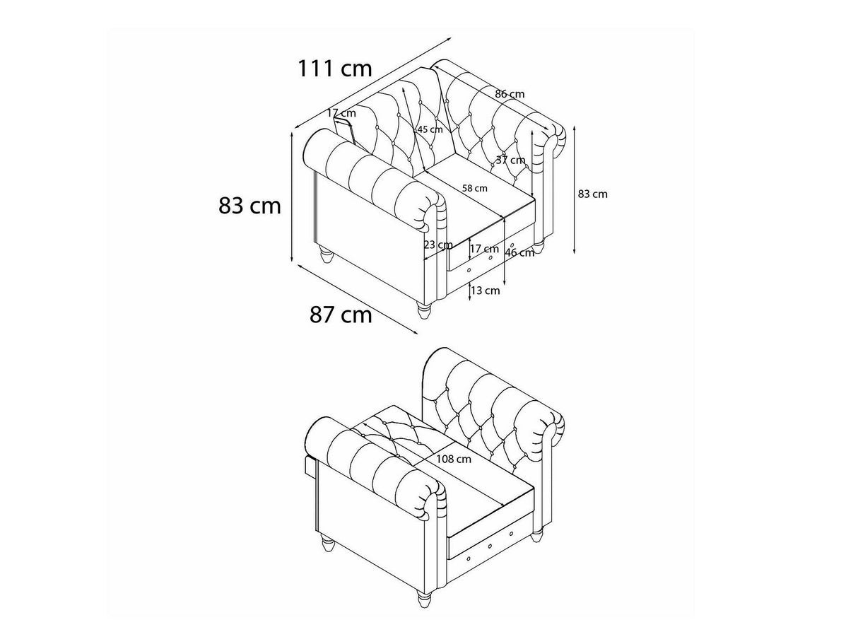 Chesterfield krēsls 525414