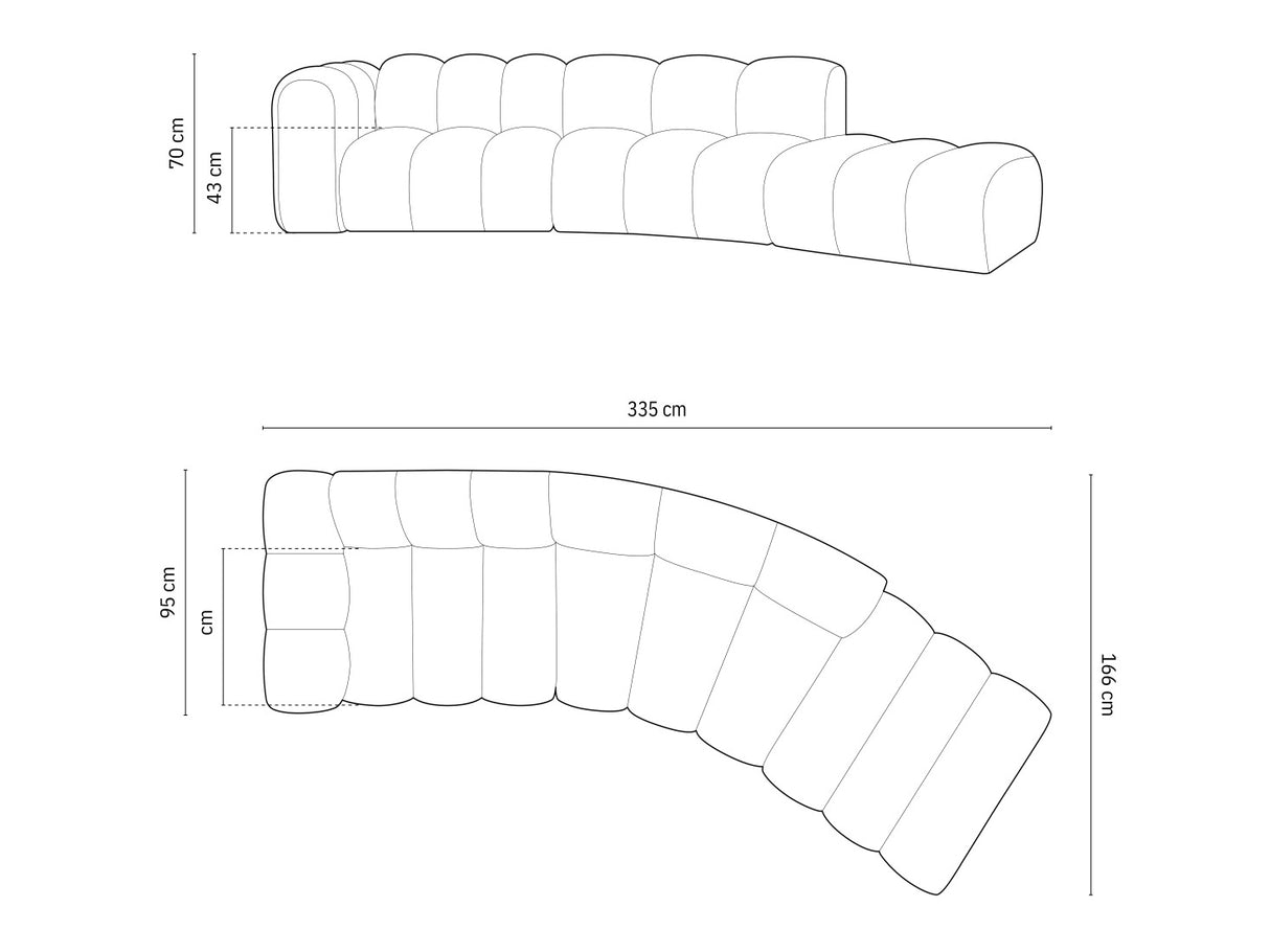 Moduļu stūra dīvāns 592648