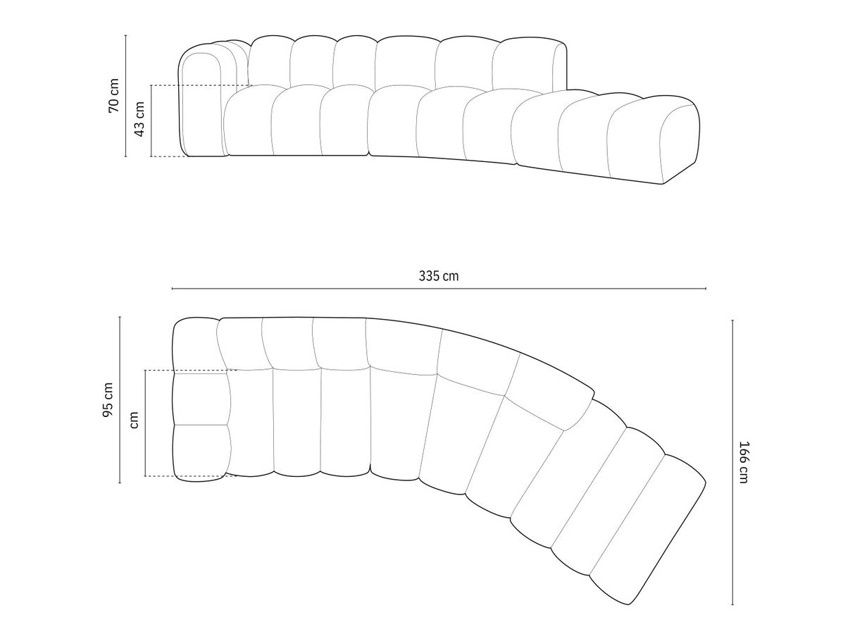 Moduļu stūra dīvāns 592648