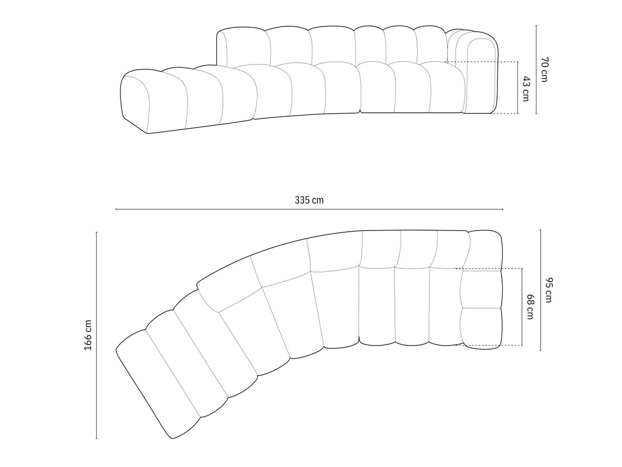 Moduļu stūra dīvāns 592648