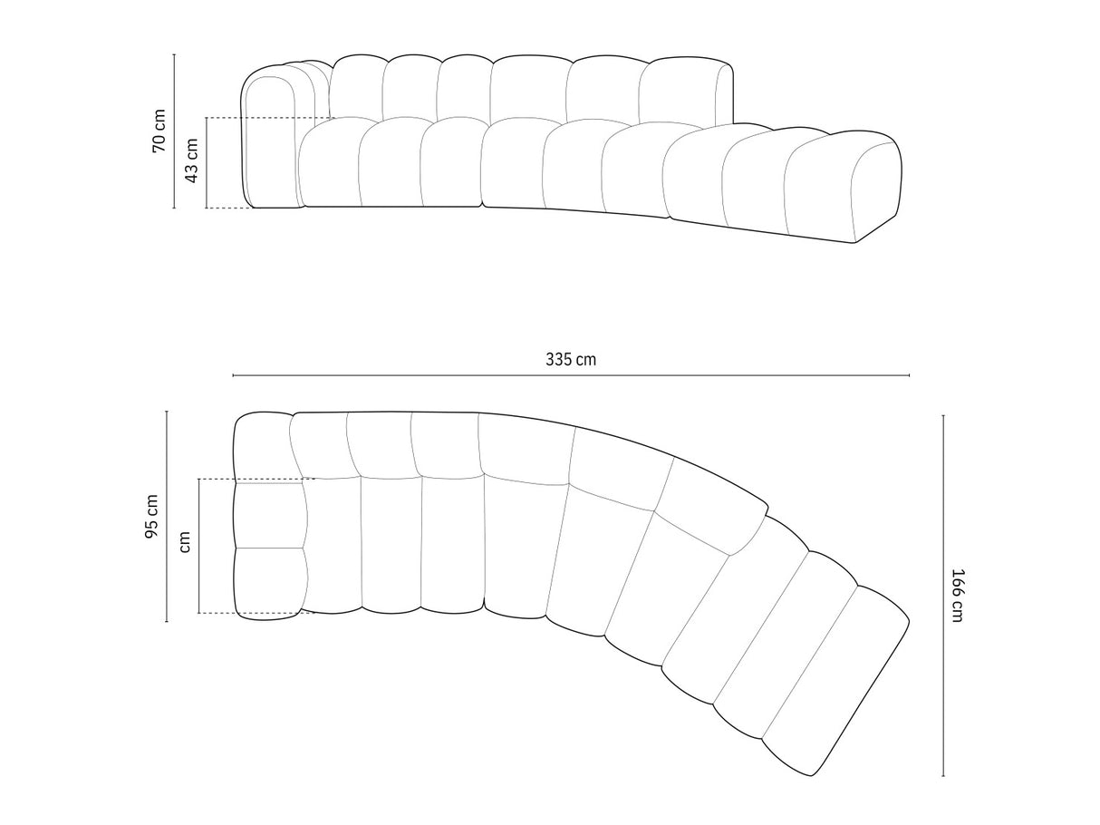 Moduļu stūra dīvāns 592648