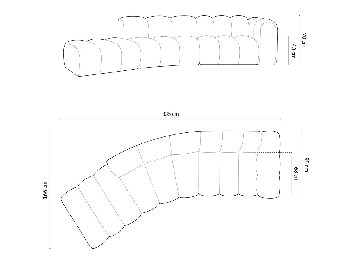 Moduļu stūra dīvāns 592648