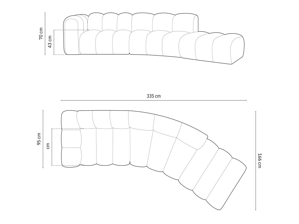 Moduļu stūra dīvāns 592648