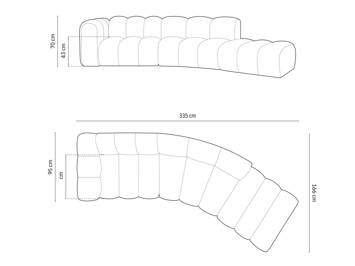 Moduļu stūra dīvāns 592648