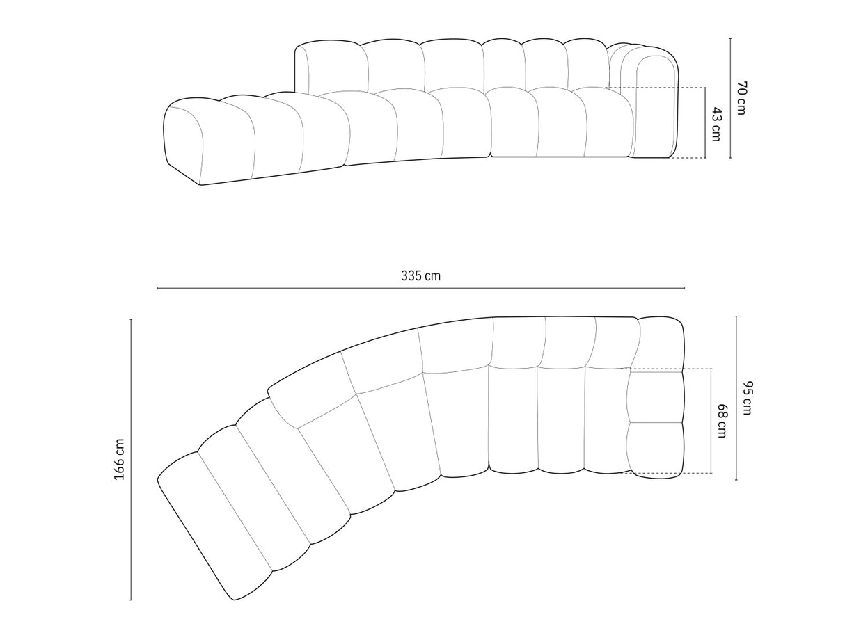Moduļu stūra dīvāns 592648
