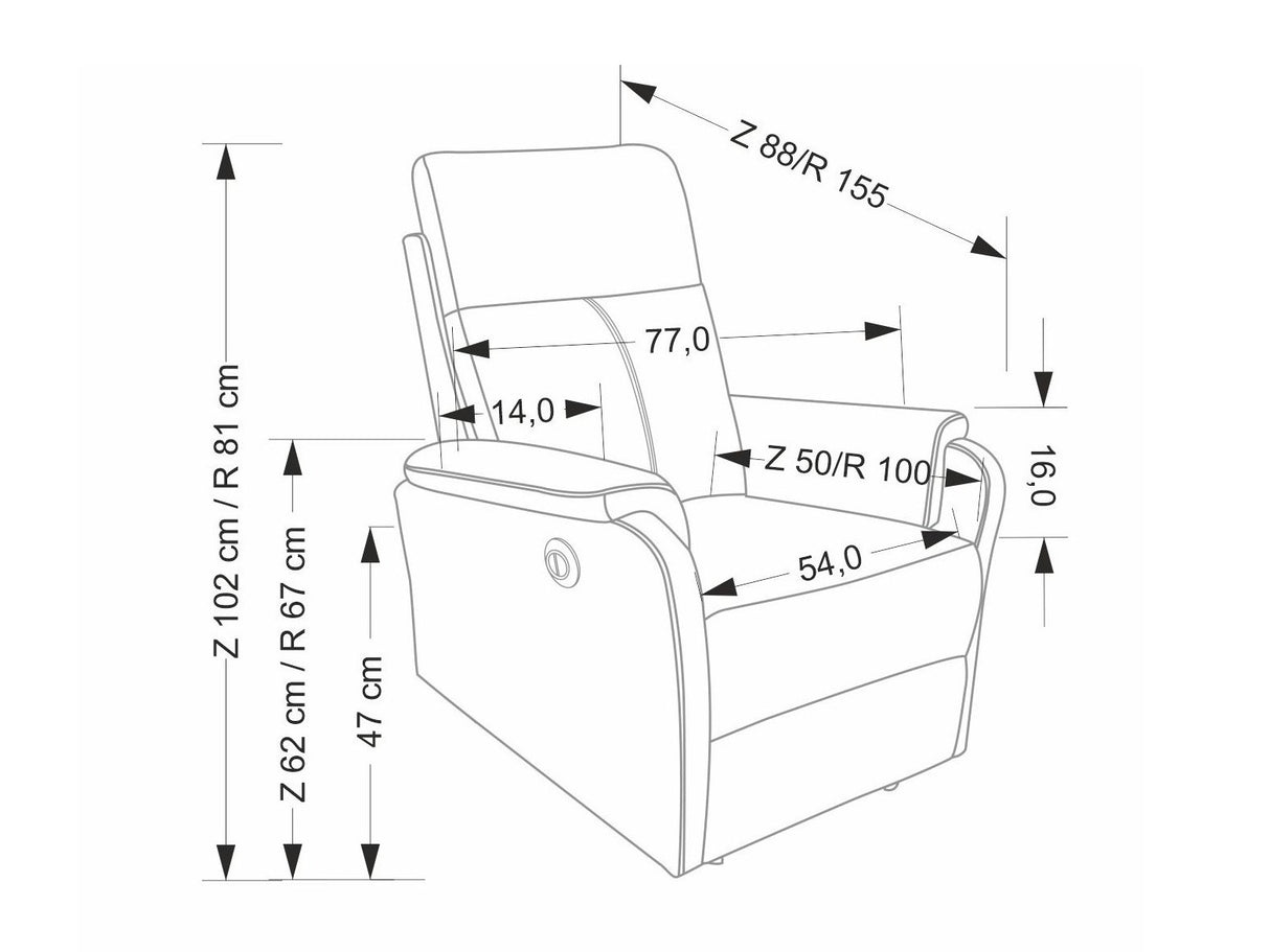 Krēsls reglainer 613673
