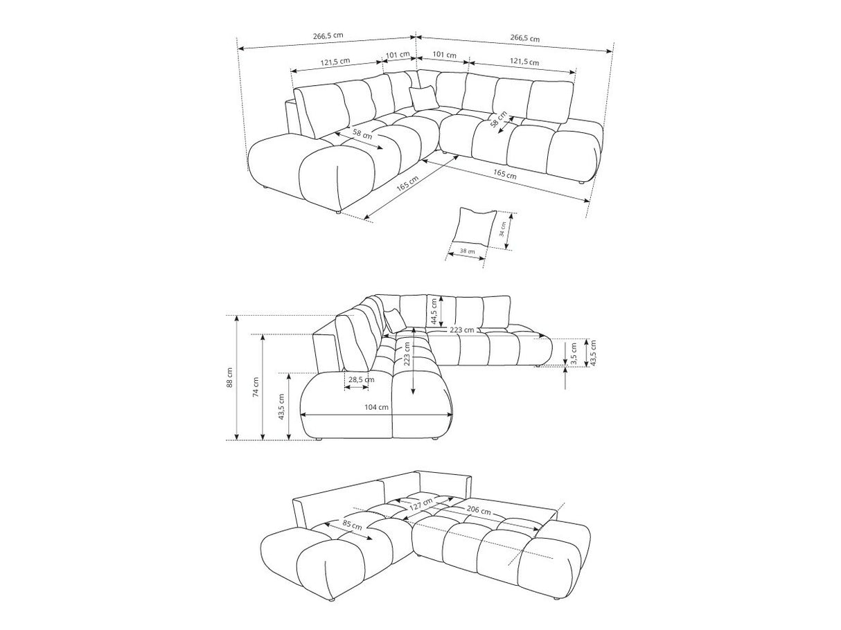 Stūra dīvāns 614241