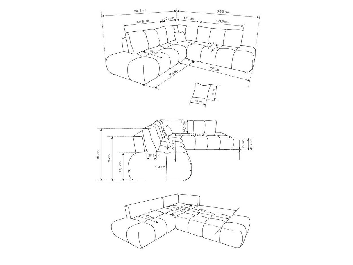Stūra dīvāns 614241