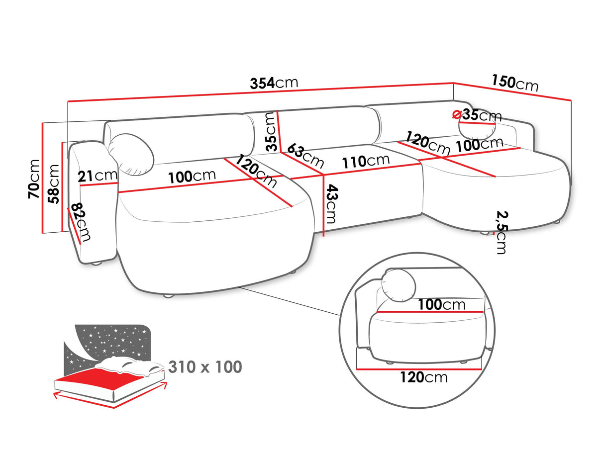 Stūra dīvāns 614619