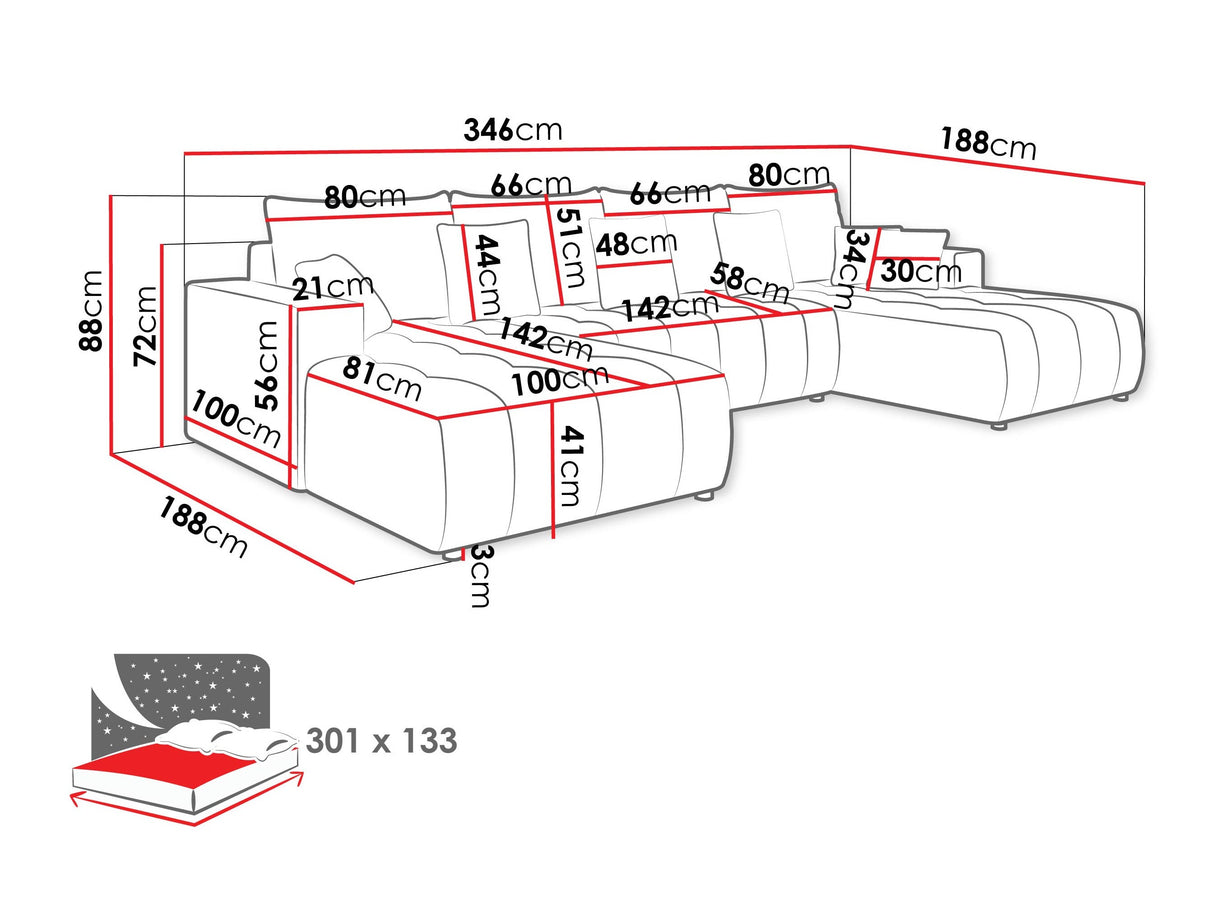Stūra dīvāns 615520