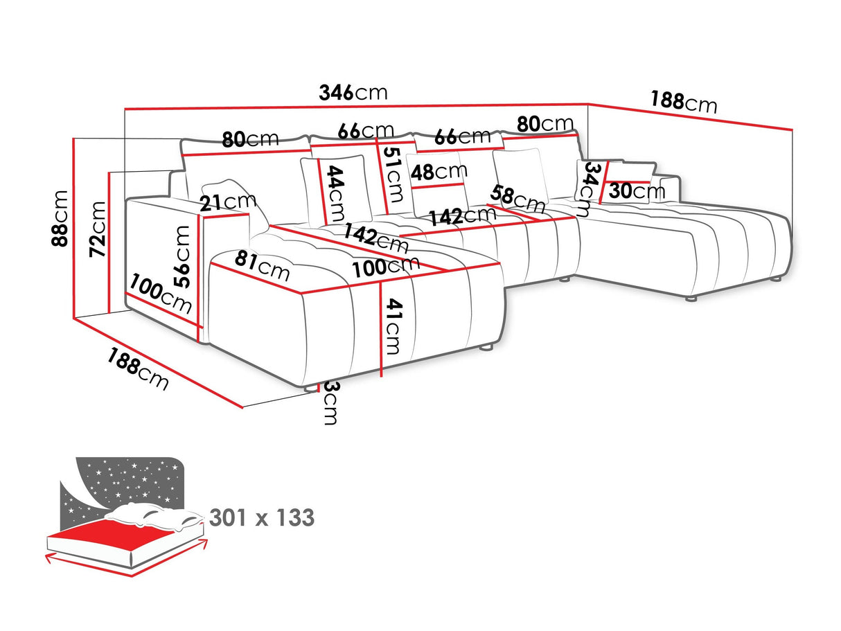 Stūra dīvāns 615520