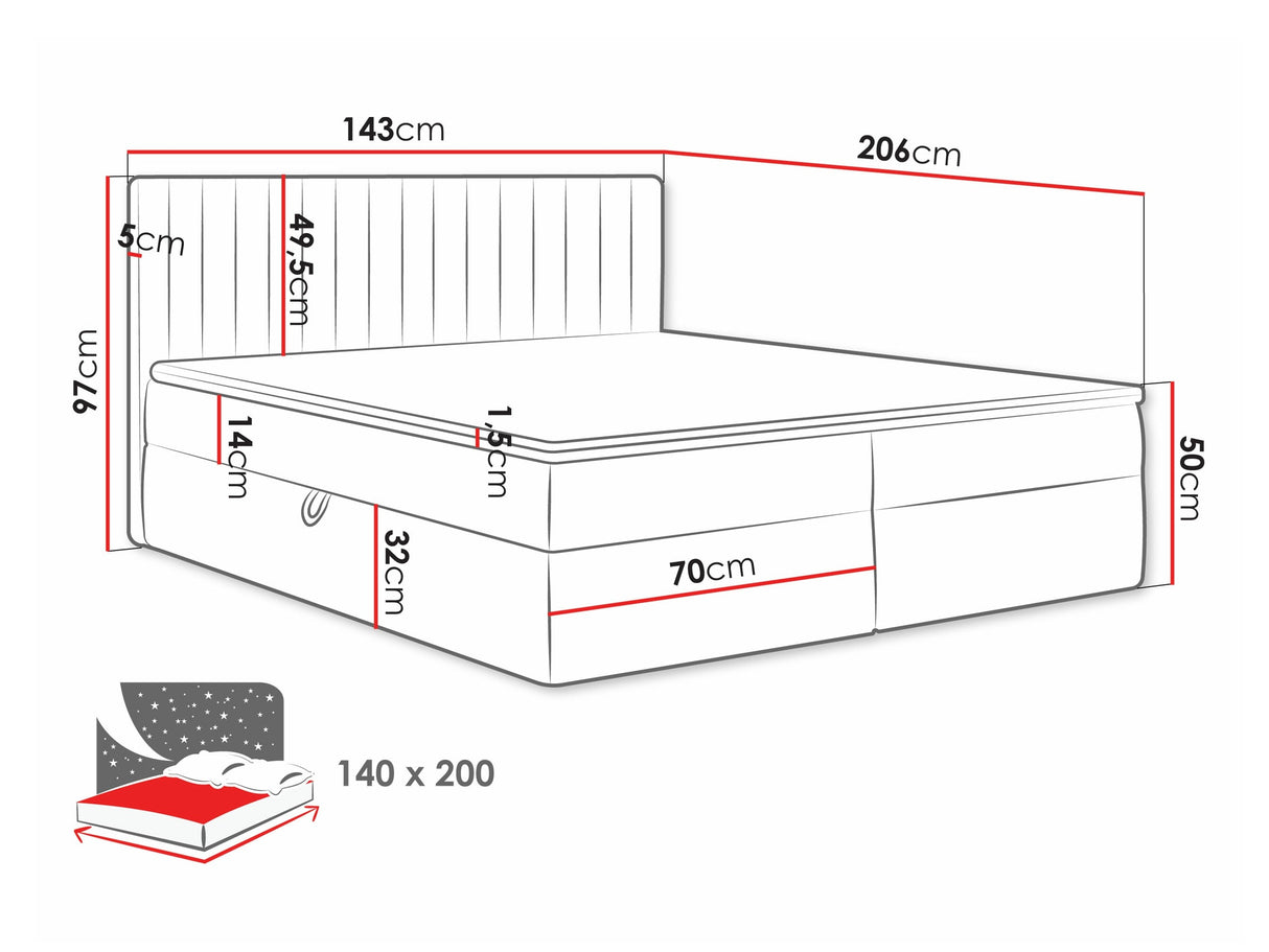 Kontinentālā gulta 616711