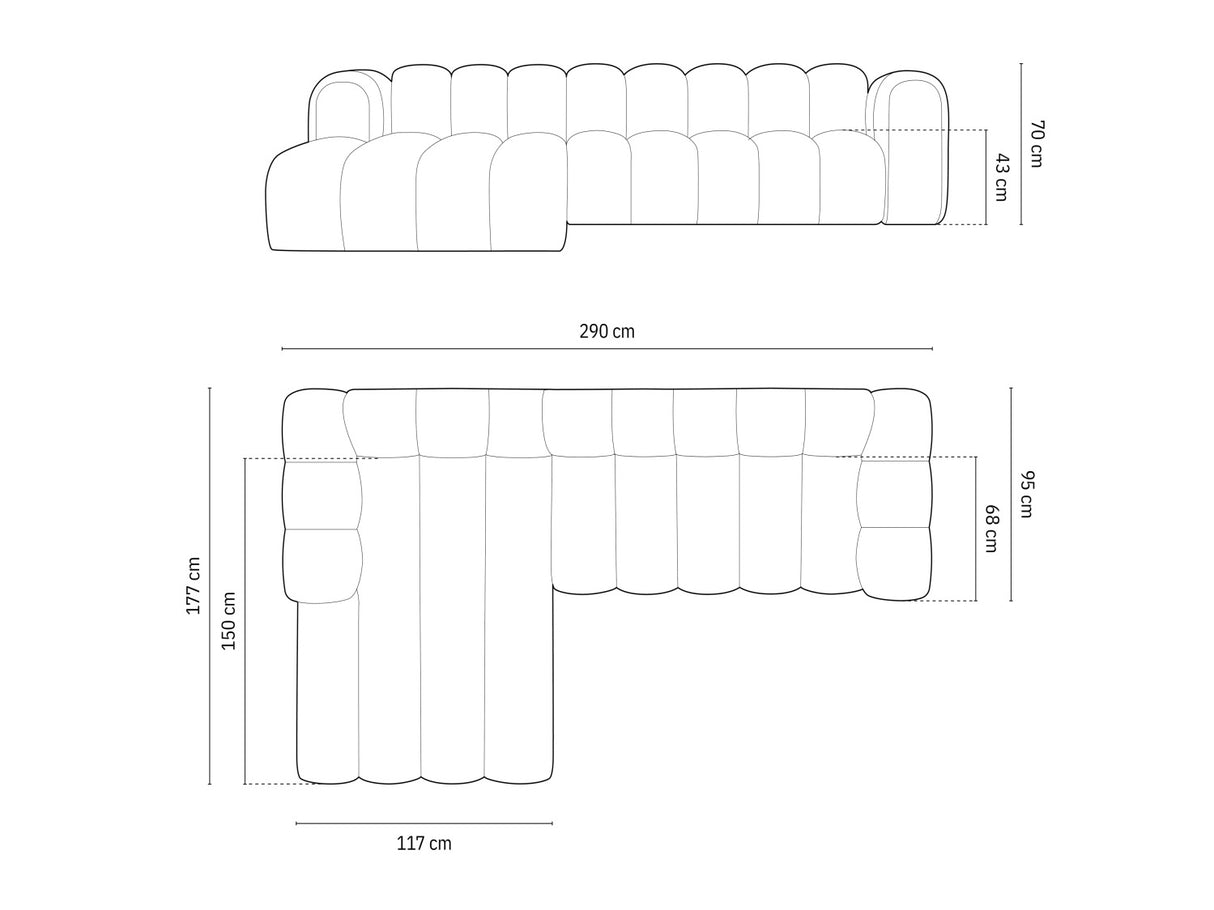 Moduļu stūra dīvāns 592563