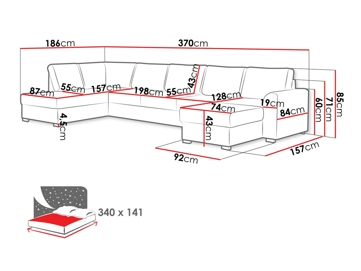Stūra dīvāns 218739