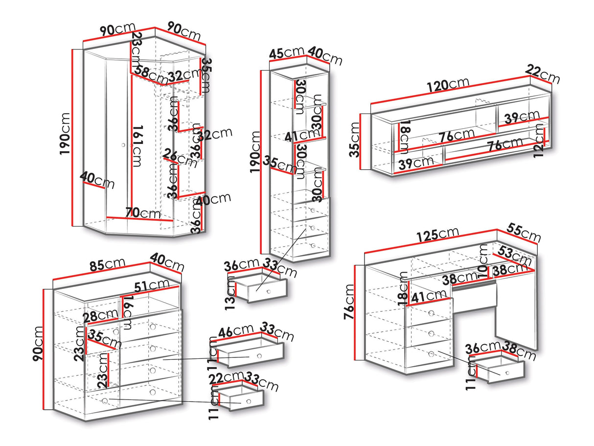 Mēbeļu komplekts 444186