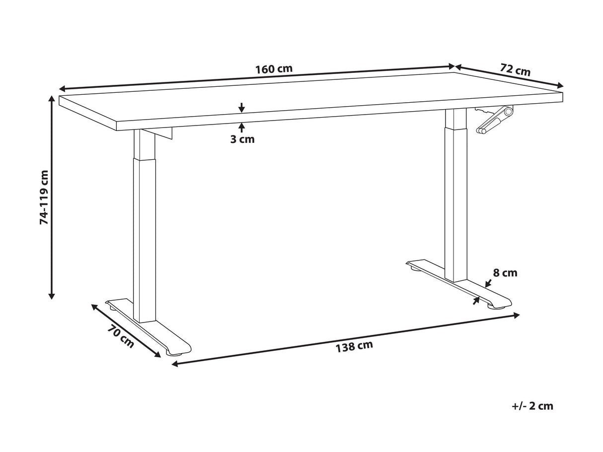 Rakstāmgalds ar regulējamu augstumu 554501