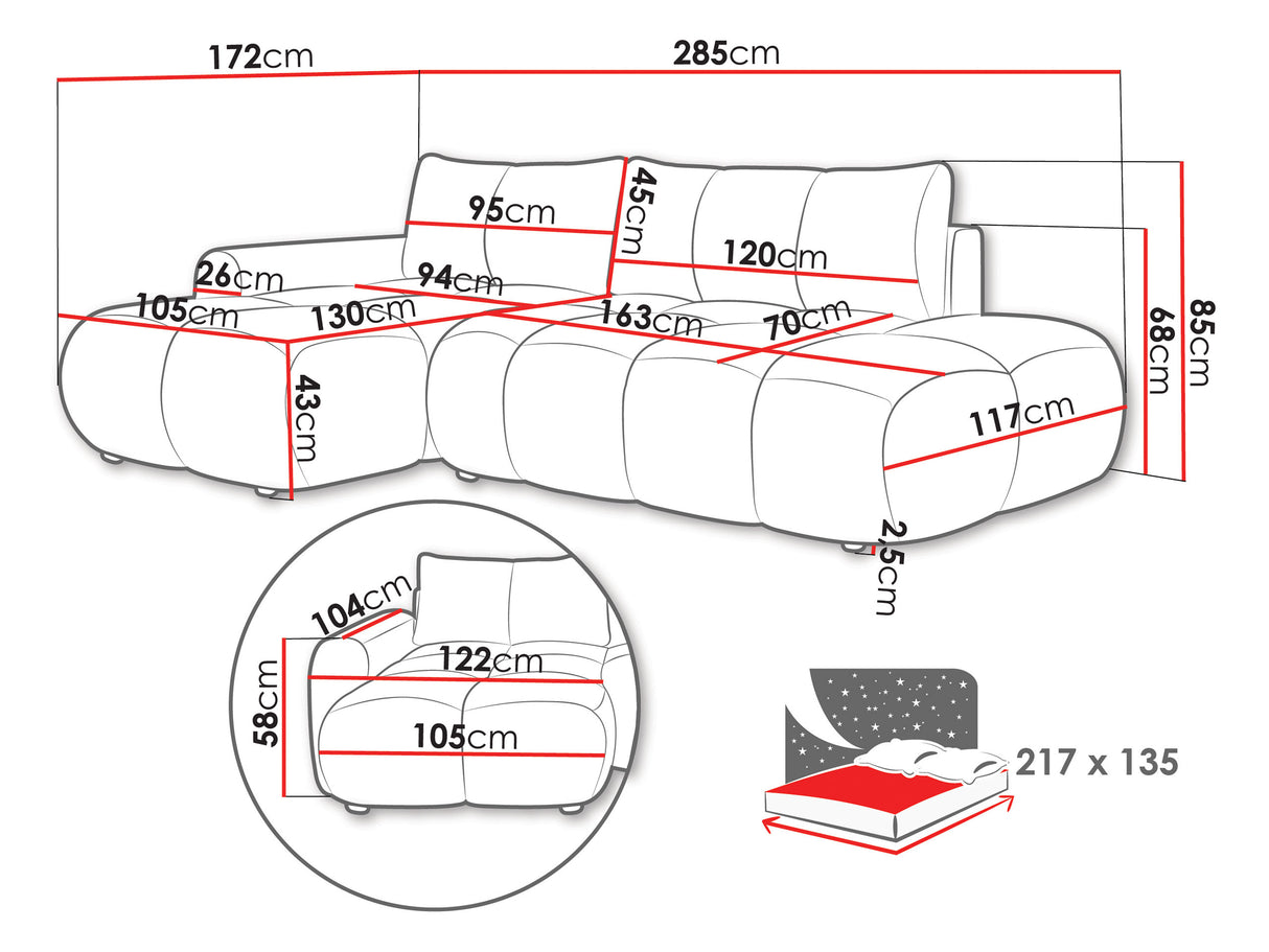 Stūra dīvāns 622915