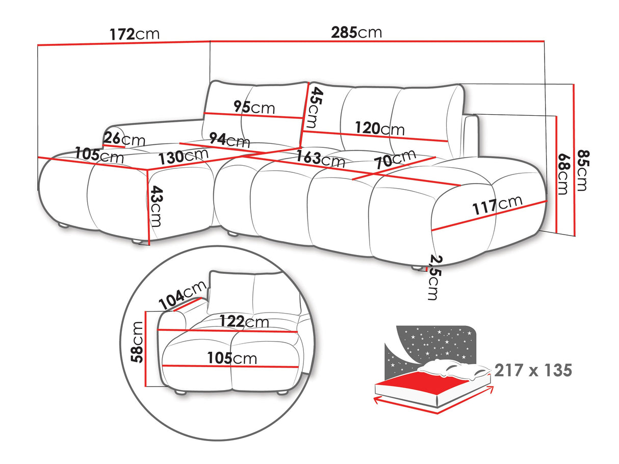 Stūra dīvāns 622915