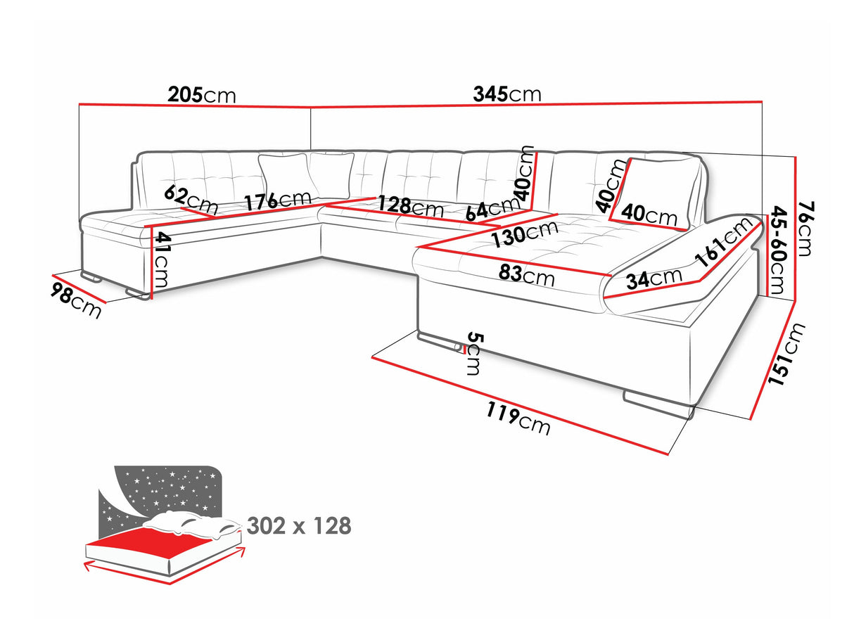 Stūra dīvāns 68205 4373475