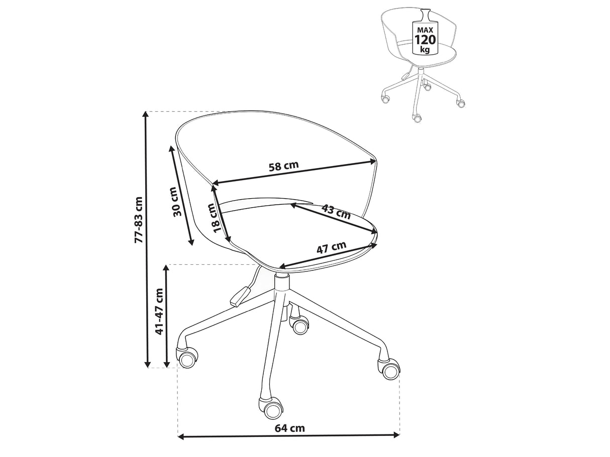 Biroja krēsls 626979