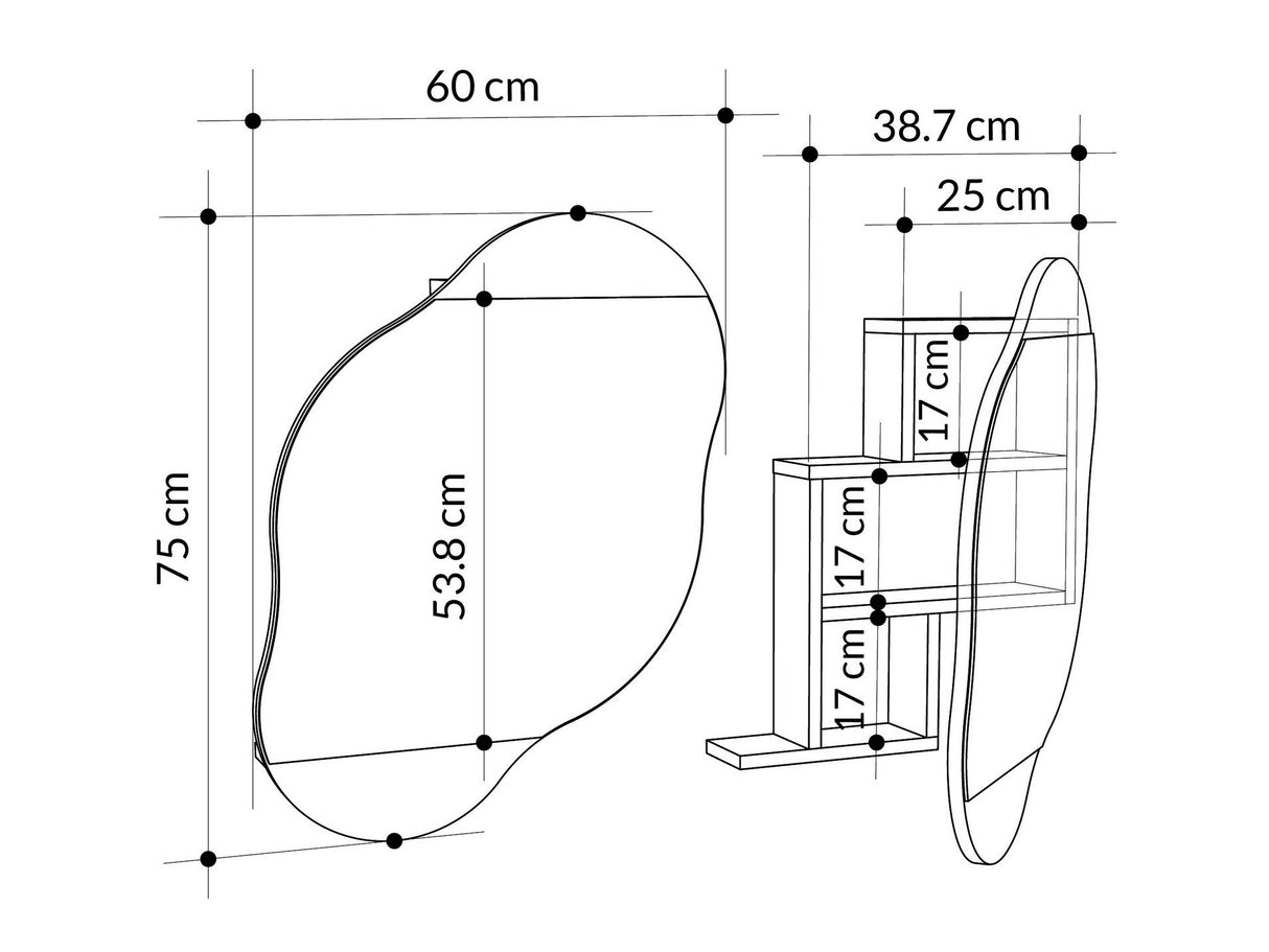 Vannas istabas skapis ar spoguli 627376