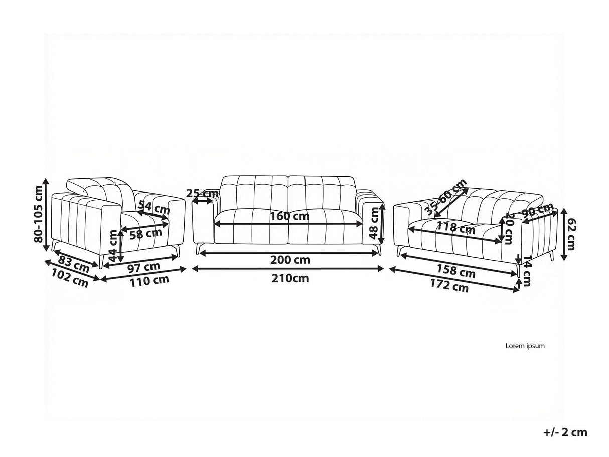 Mīksto mēbeļu komplekts 628841