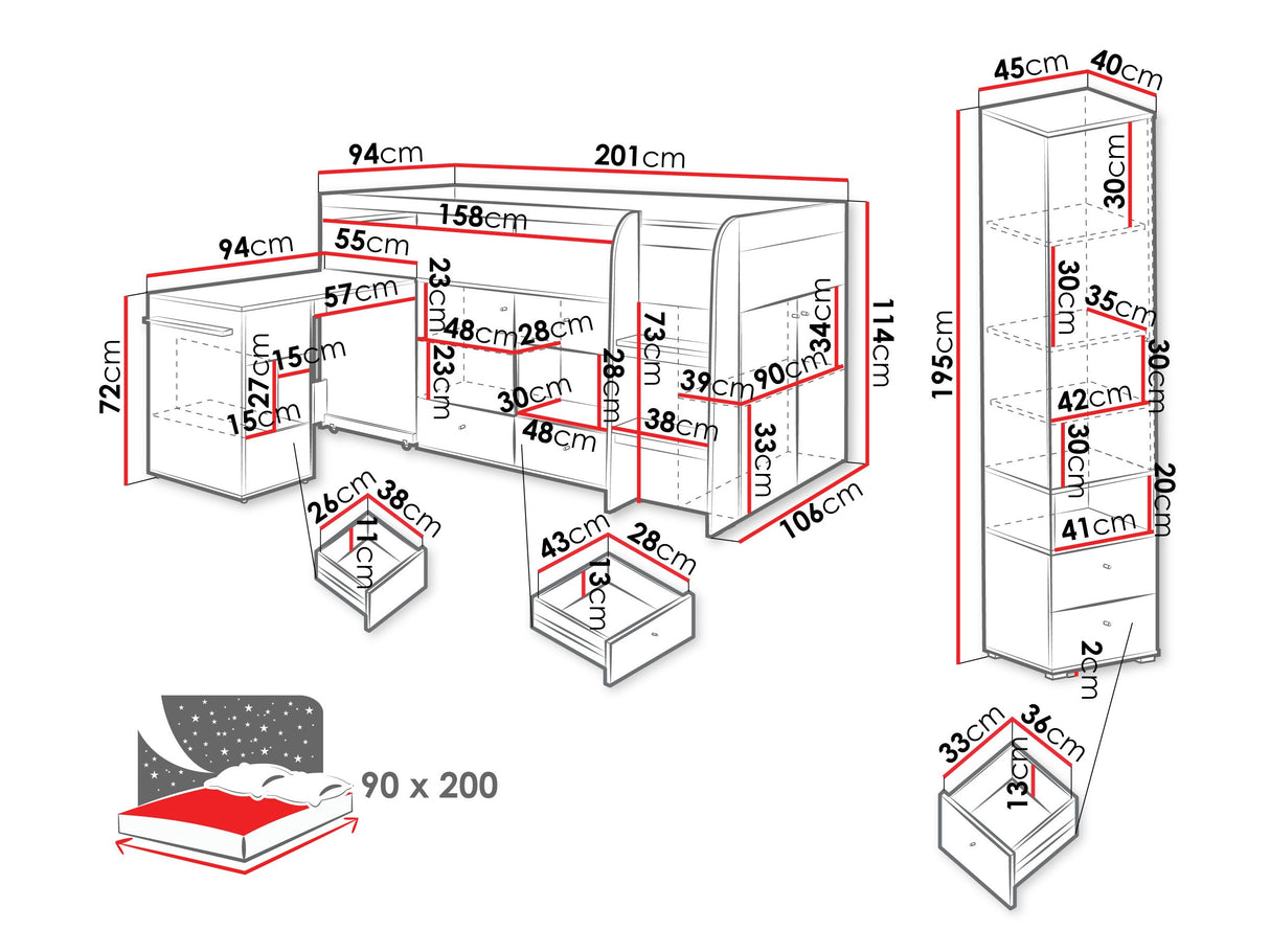 Bērnu istabas komplekts 630037