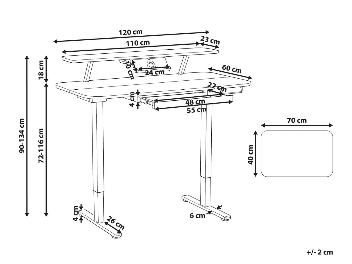 Rakstāmgalds ar regulējamu augstumu 631121