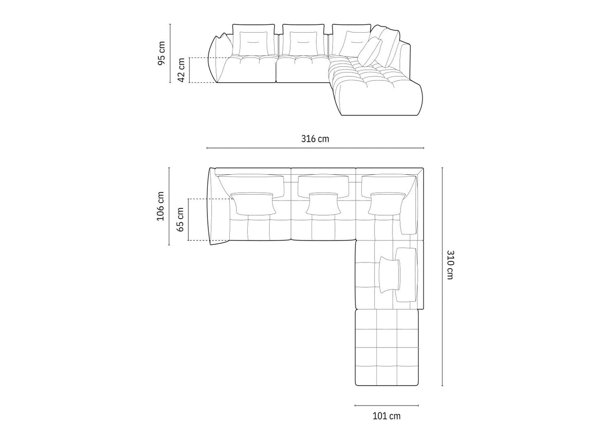 Moduļu stūra dīvāns 587301