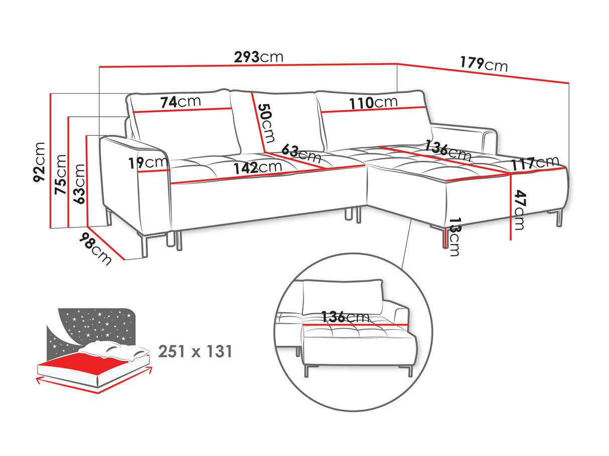 Stūra dīvāns 637000