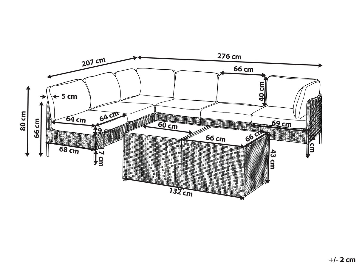 Dārza mēbeļu komplekts 638844