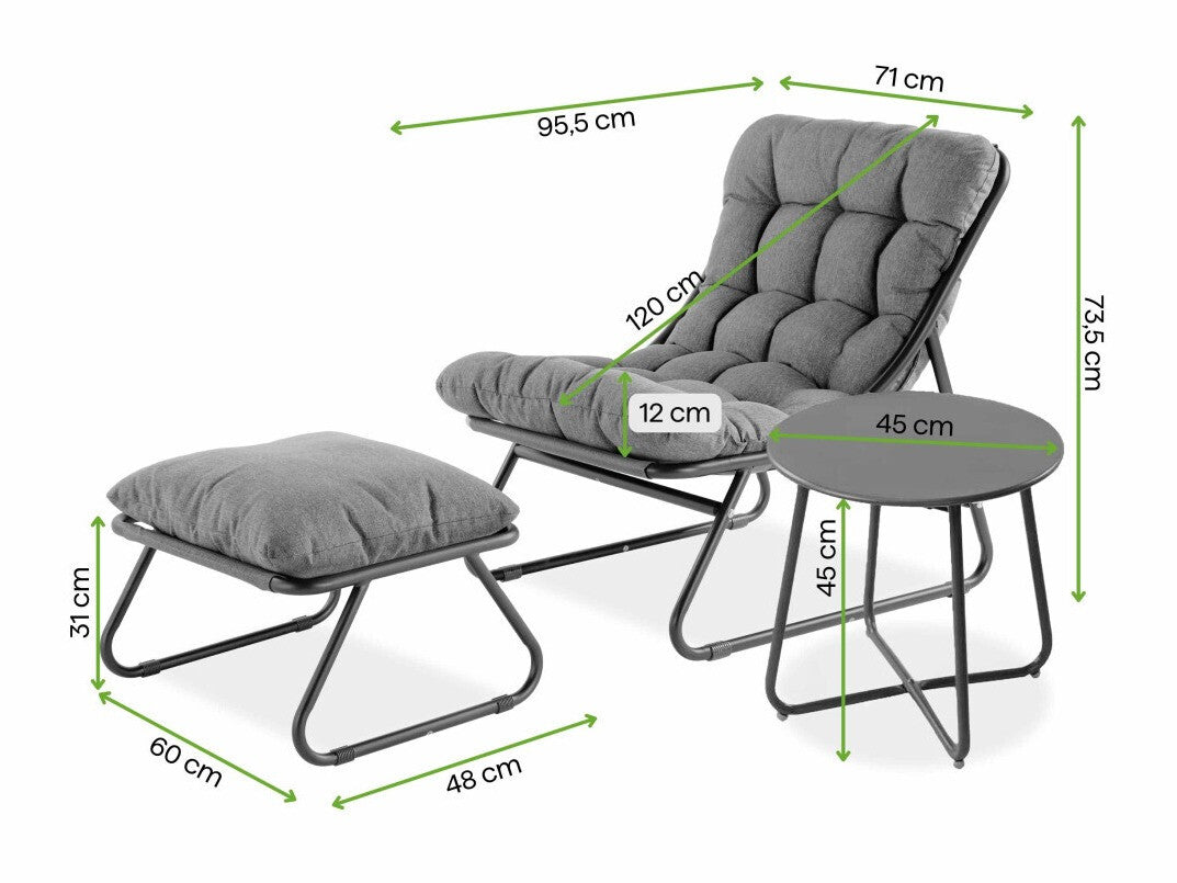 Dārza mēbeļu komplekts 657268