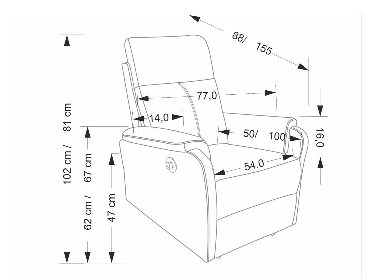Krēsls reglainer 617646