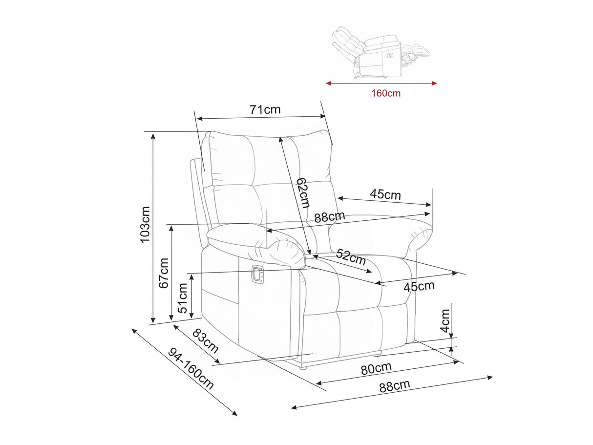 Atpūtas krēsls reglainer 680695